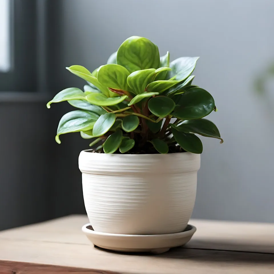 Bakker Plantes d'intérieur Peperomia obtusifolia plante pot 12cm vert