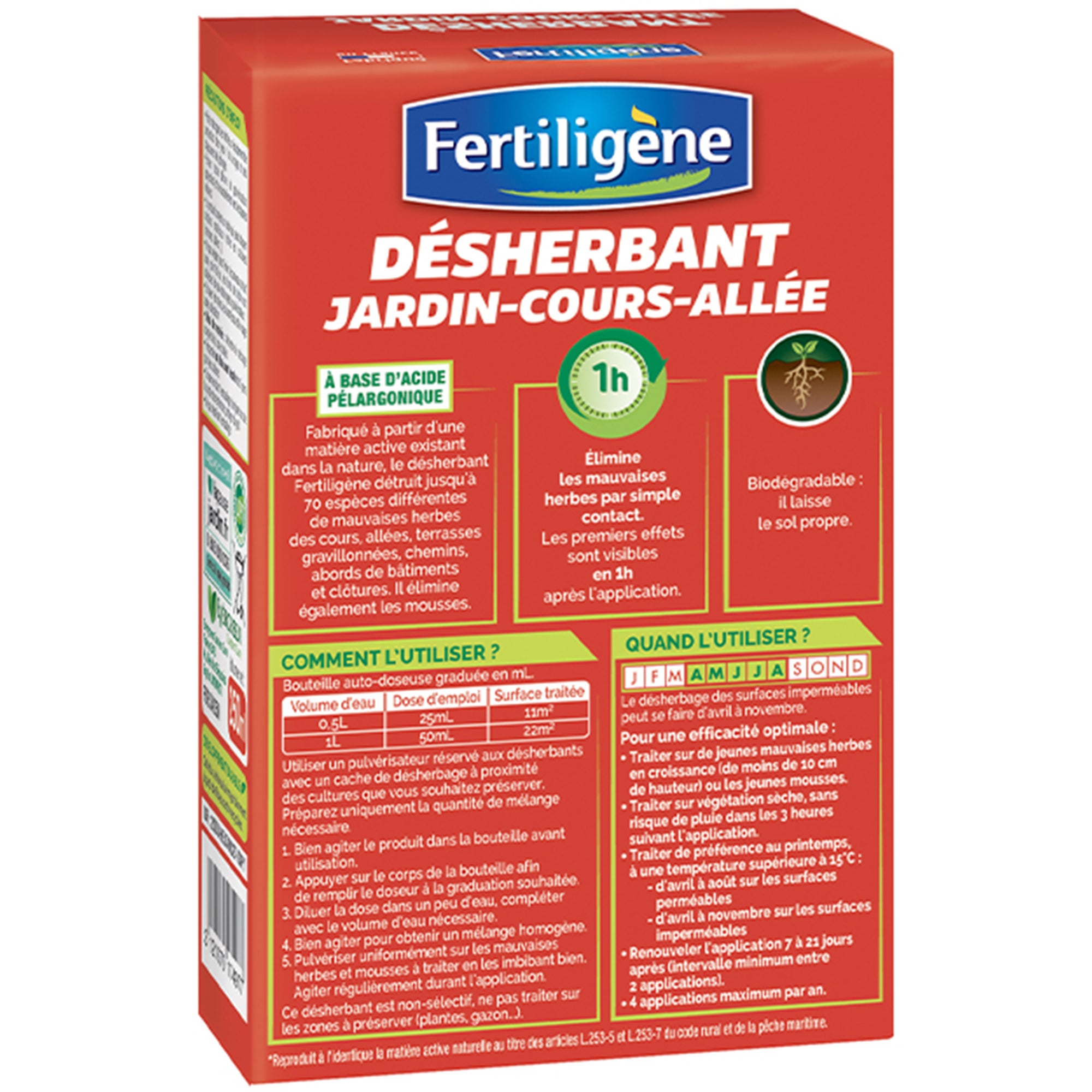Fertiligène Désherbant jardin allée 250mL concentré