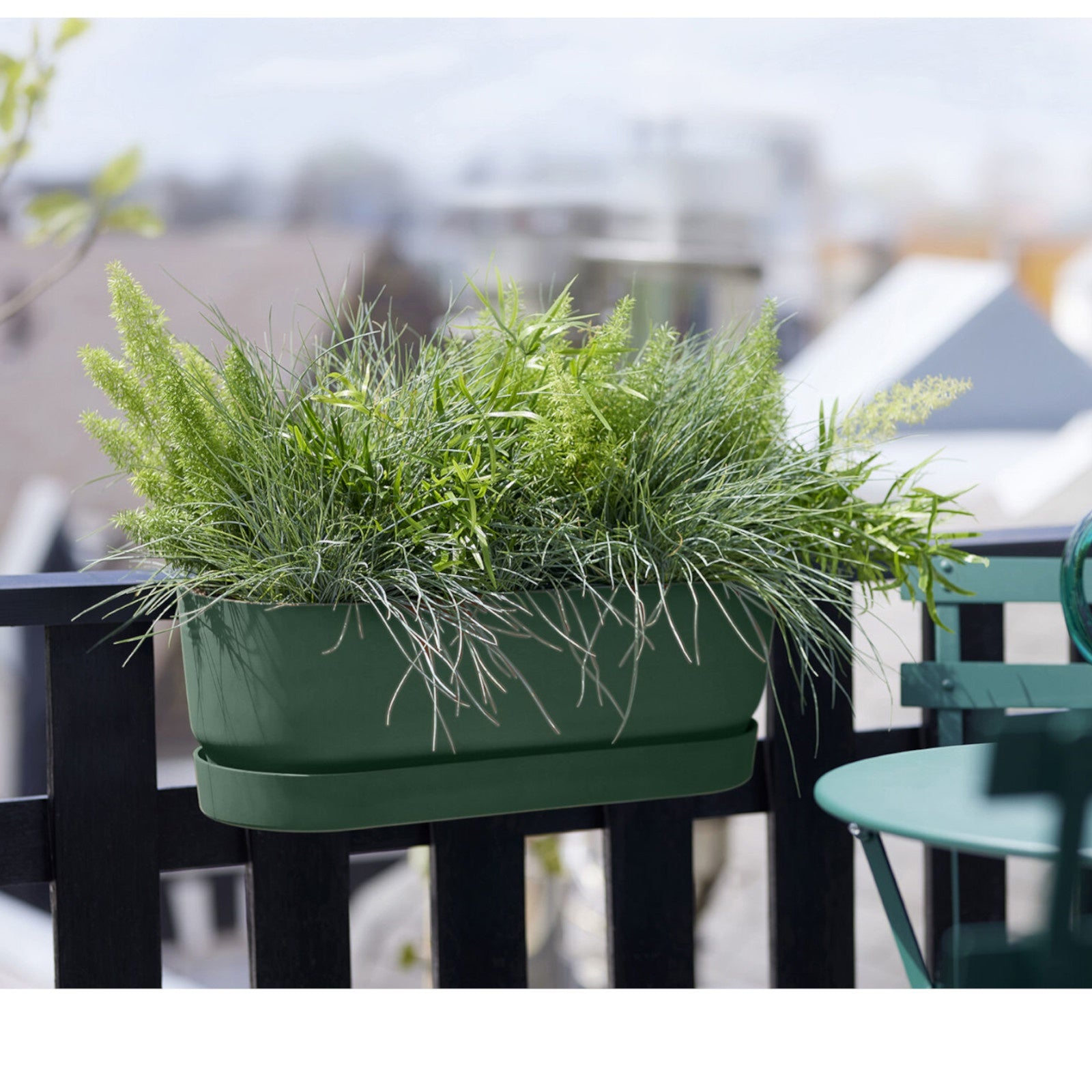 Elho Greenville balconnière verte 52 cm