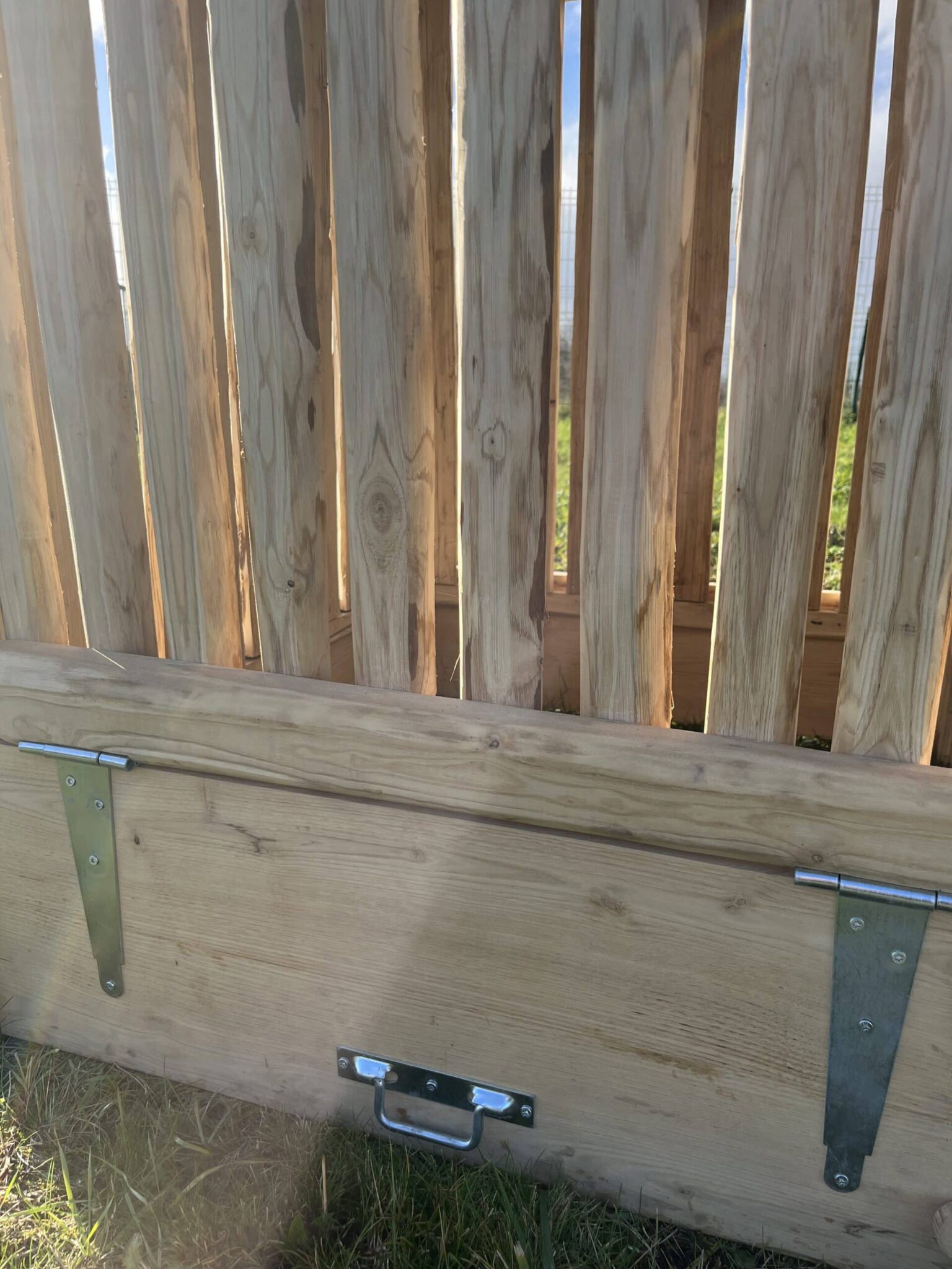 Ets Leneindre Composteur lattes demi-rondes châtaignier 95 cm