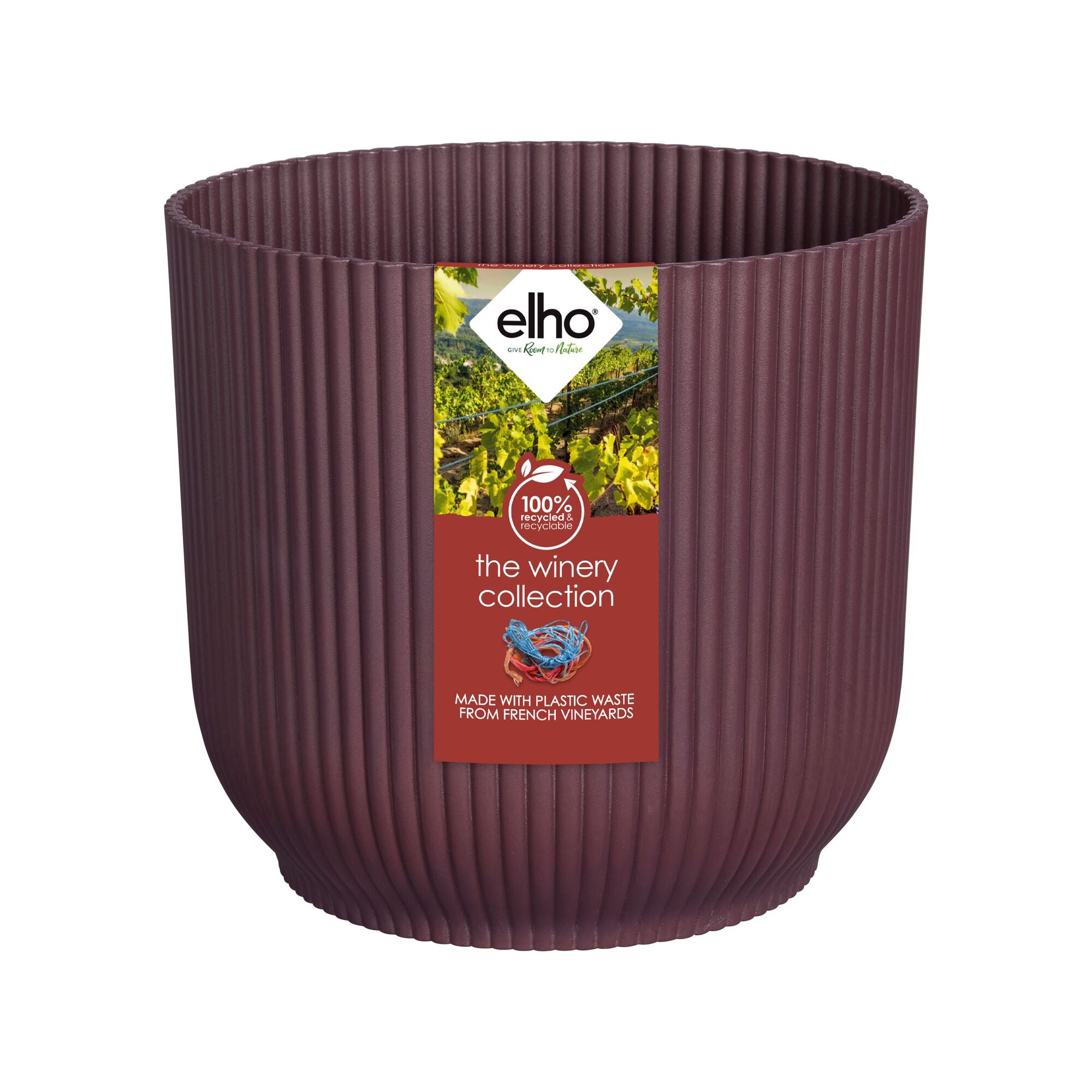 Bakker The Winery cache-pot bordeaux Ø 14 cm plastique mat