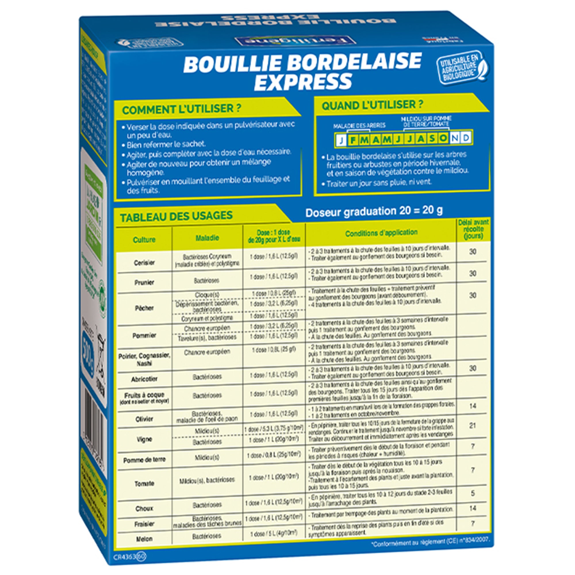 Bakker Bouillie bordelaise Fertiligène traitement 500g mildiou