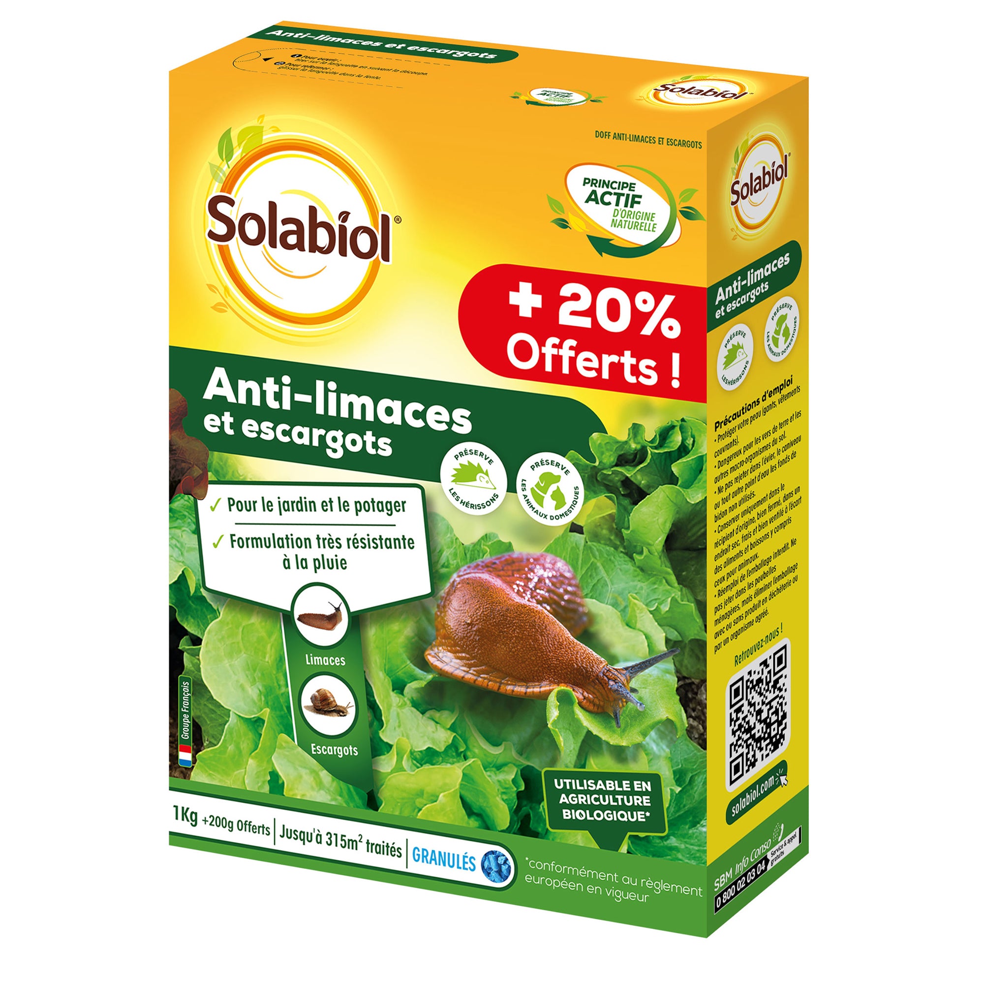 Bakker Solabiol Anti-limaces et escargots granulés 1kg