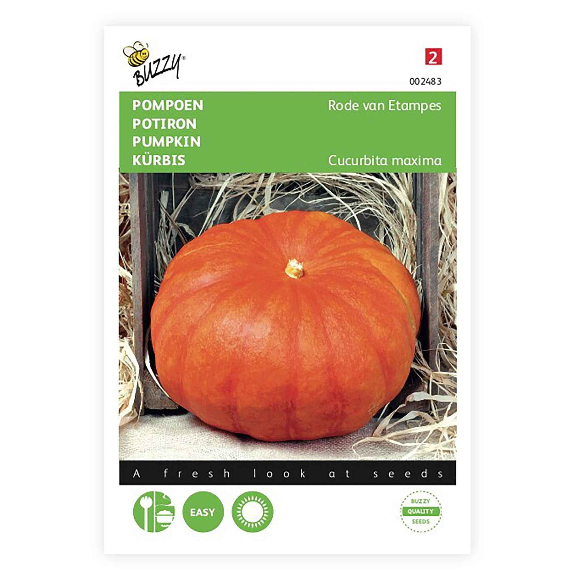 Bakker Potager Potiron Rouge Vif d'Etampes sachet 7g 35 graines