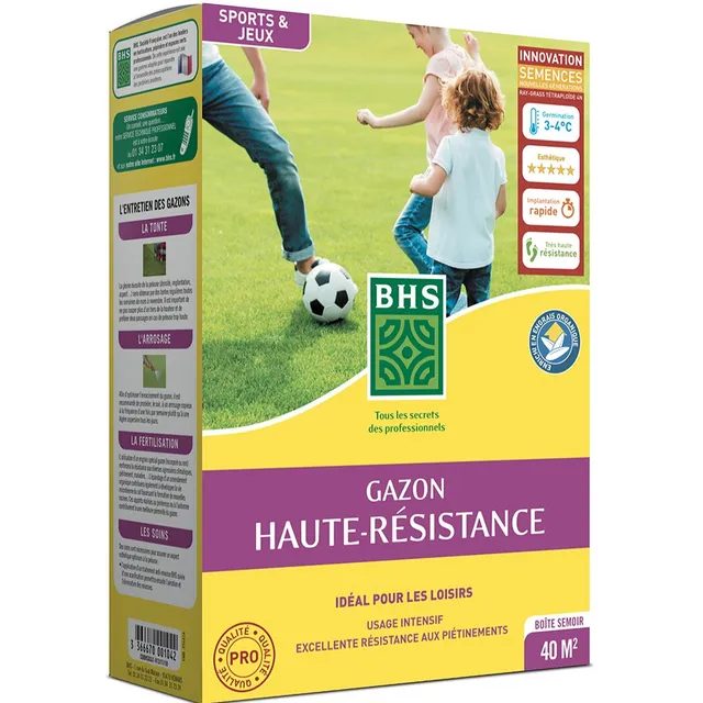 Bakker Gazon haute résistance BHS semences 5kg