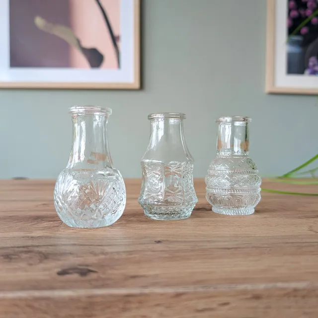 Bakker Mini-vases vintage lot 3 petits vases déco 7cm bouture