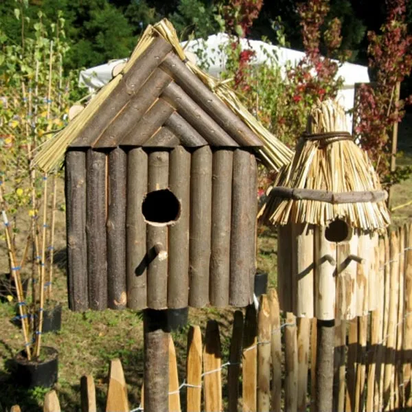 Ets Leneindre Décorations cabane oiseaux châtaignier mésanges