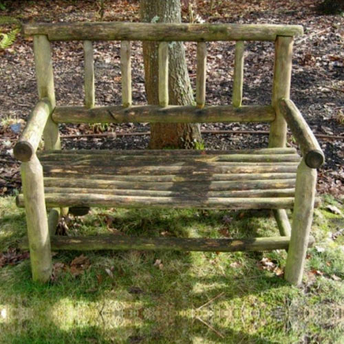 Ets Leneindre Banc rondin bois châtaignier 2-3 places