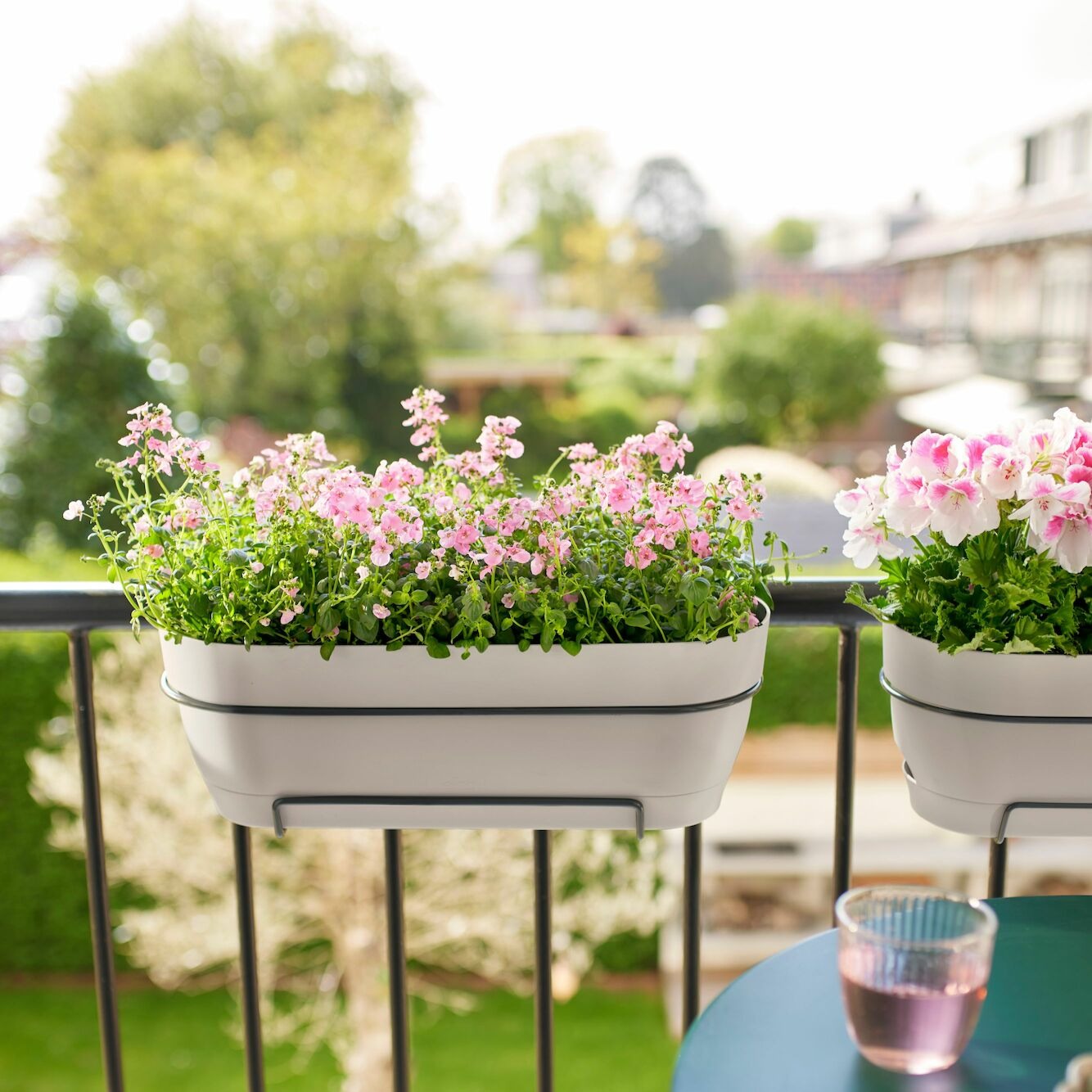 Elho Vibia Campana jardinière blanc mat rectangle
