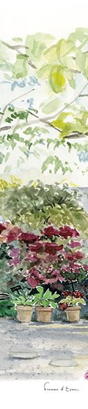 Le petit jardin d’hortensias marque page botanique