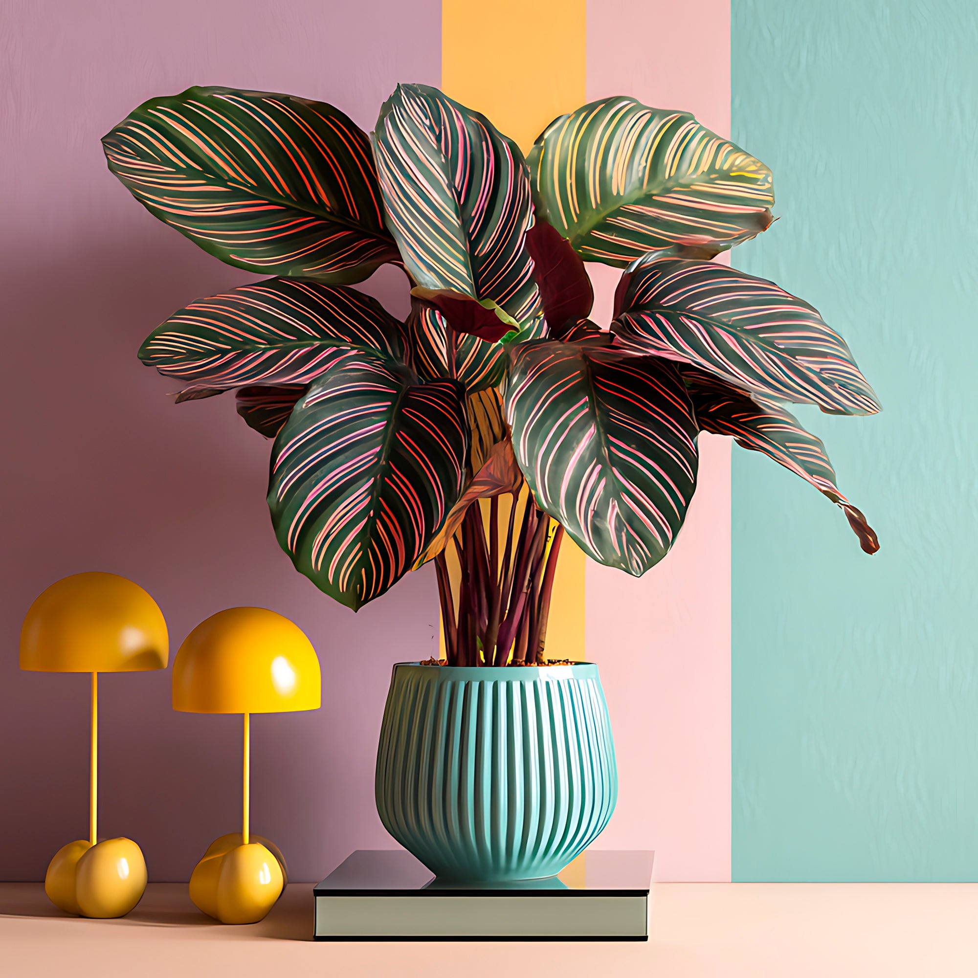 Bakker Calathea Ornata XL plante verte pot Ø19cm 70-80cm rayé