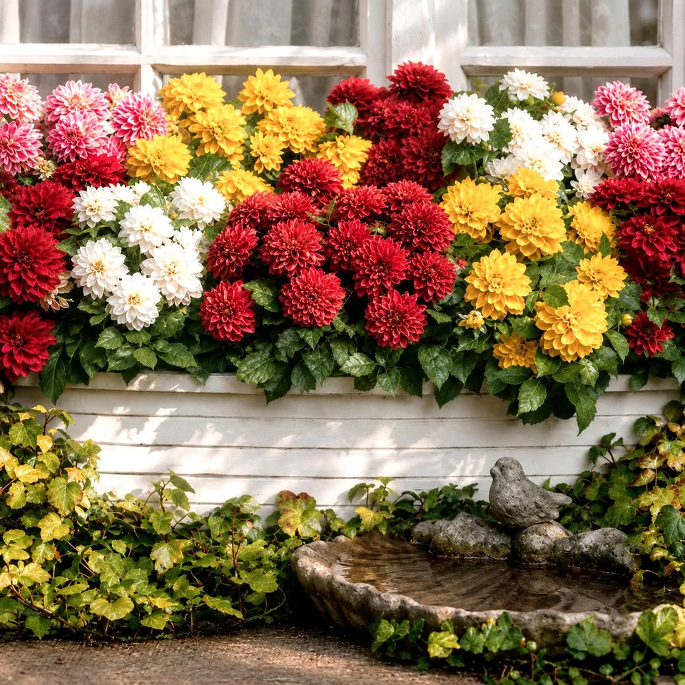 Bakker Dahlia GO GO bulbe 5 bulbes nain mélange couleurs