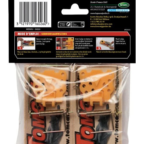 Bakker Pièges à souris en bois KB lot de 2 sans poison