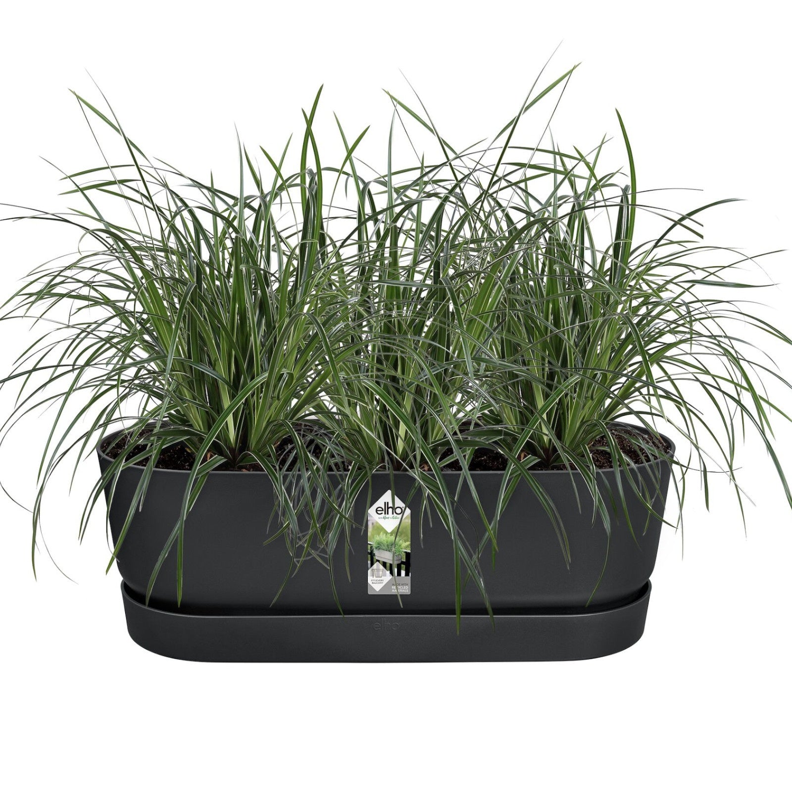 Elho Greenville Living balconnière noir 52 cm