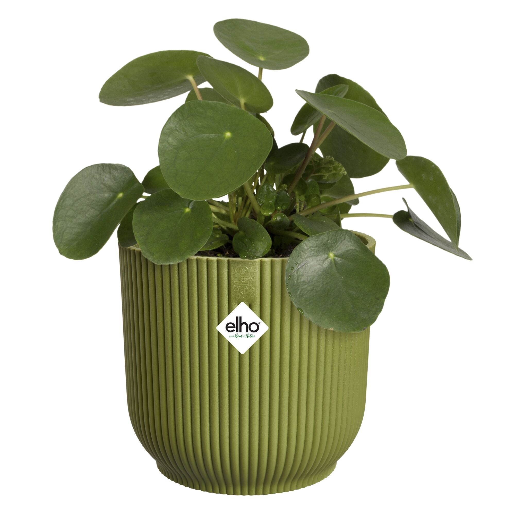 Elho Vibes Fold cache-pot rond Ø14cm vert fougère plastique mat