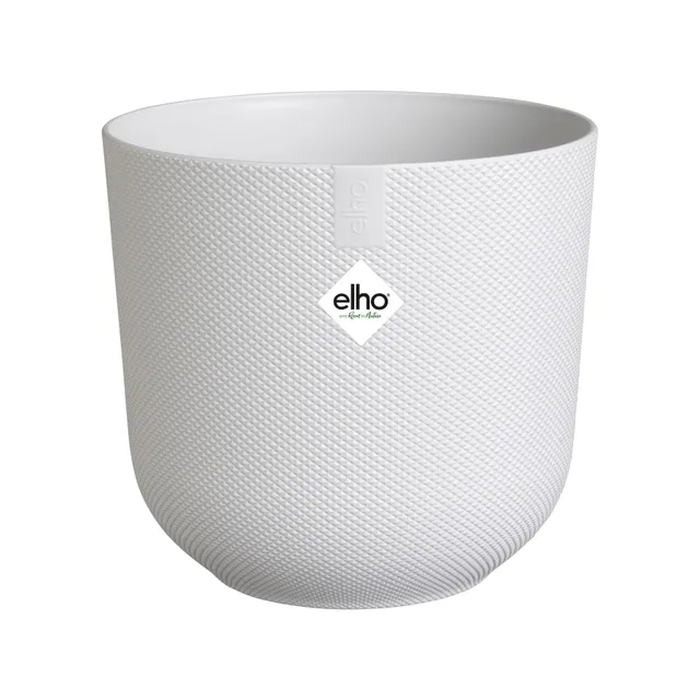 Elho Cache-Pot Jazz Rond Blanc Soie Plastique Ø14cm déco intérieur