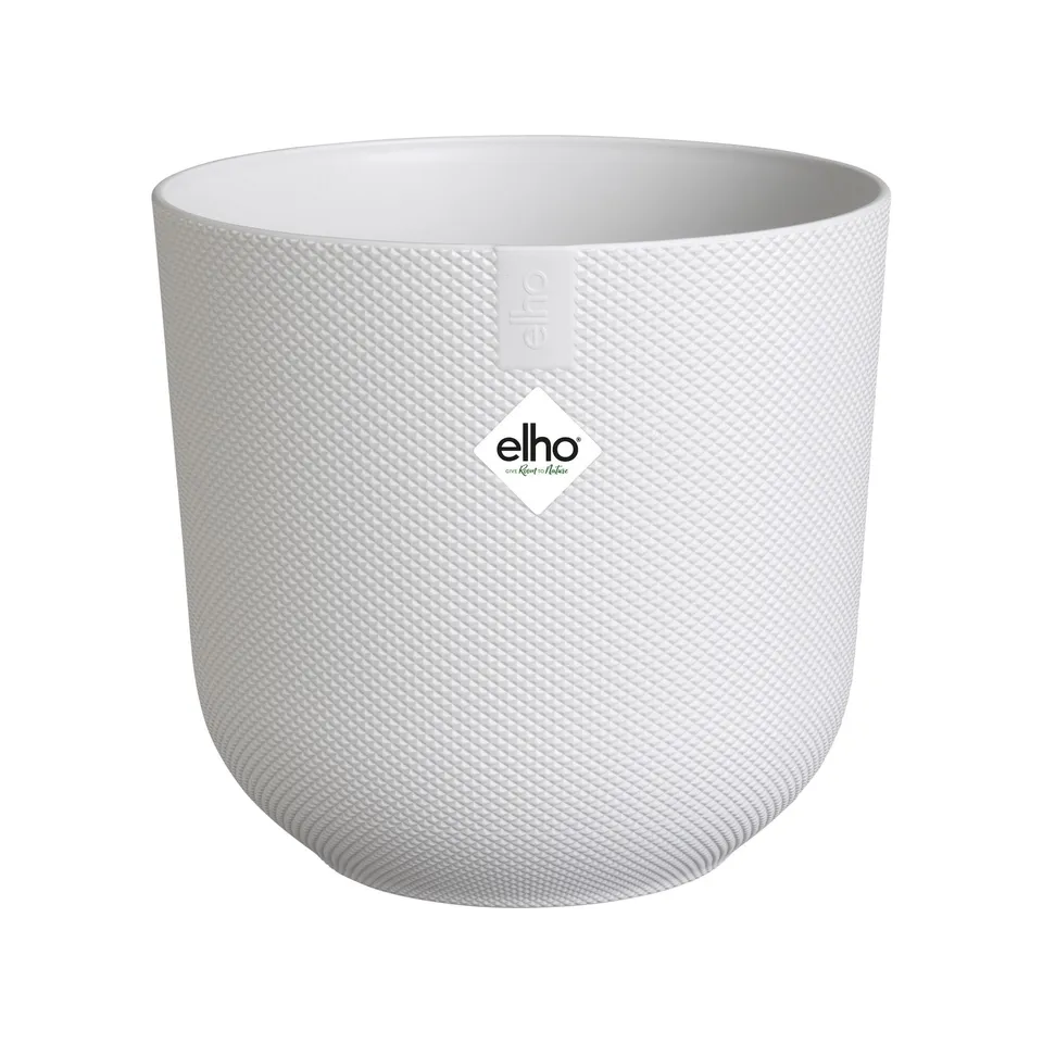 Elho Cache-Pot Jazz Rond Blanc Soie Plastique Ø14cm déco intérieur