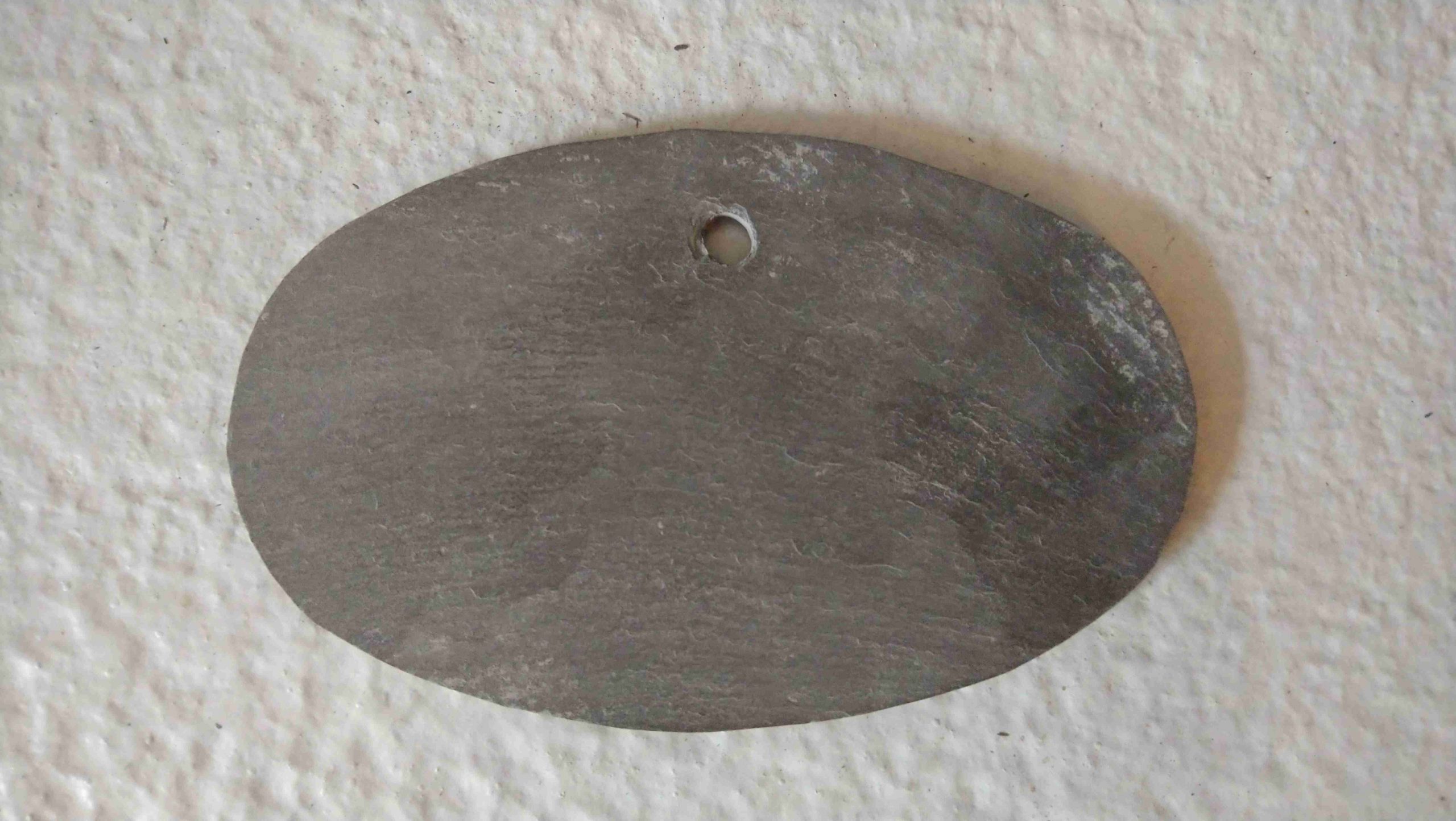 Les Hortensias du Haut Bois Étiquette ardoise ovale 12 cm