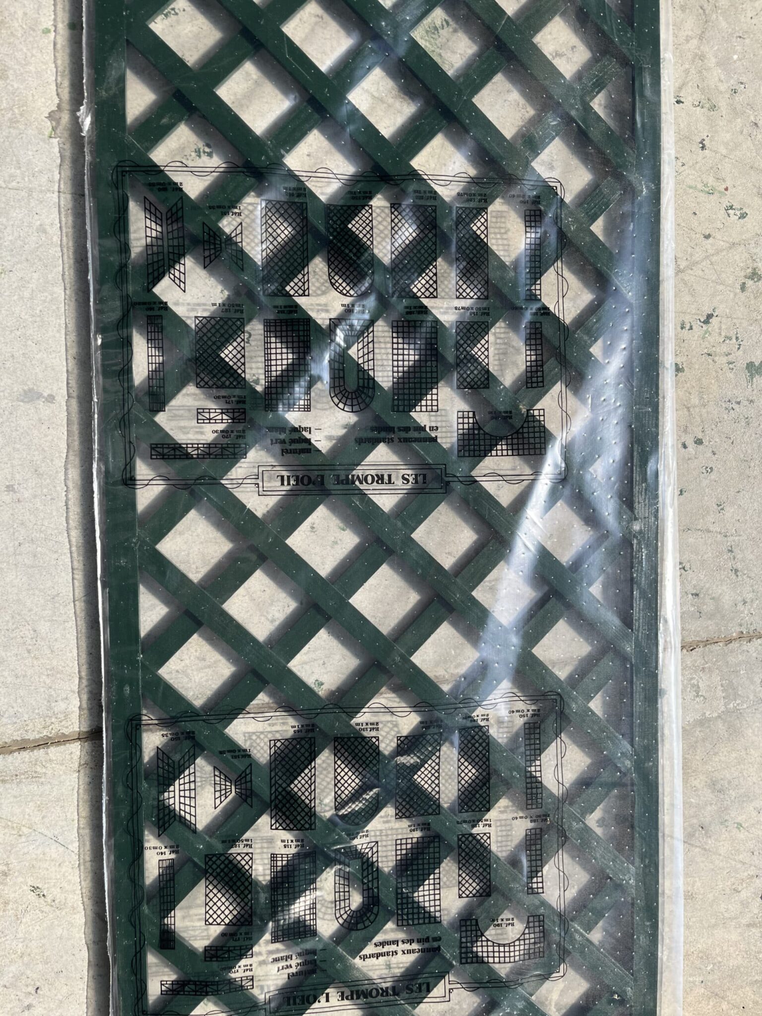 Ets Leneindre Panneaux Treillage Carrés 45° 6 cm 182x50 cm Vert
