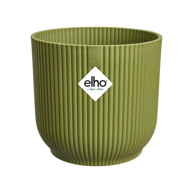 Elho Vibes Fold cache-pot rond Ø14cm vert fougère plastique mat
