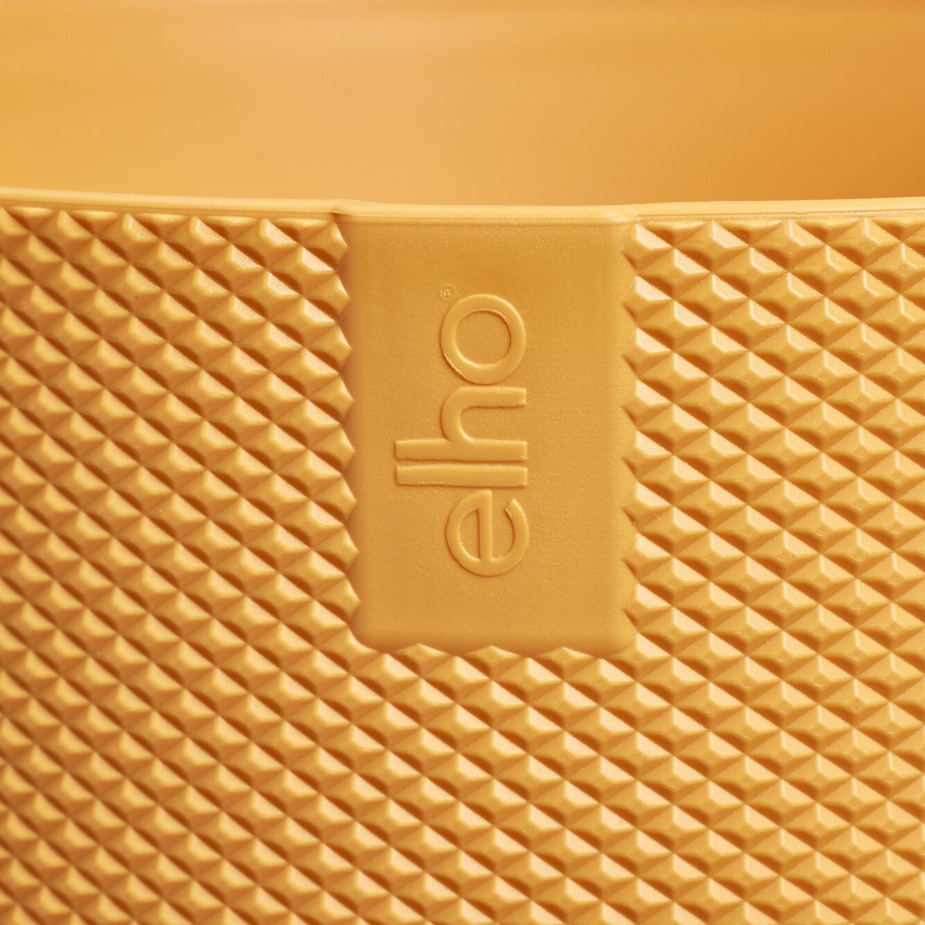 Bakker Cache-pot Jazz jaune ELHO plastique Ø14cm relief