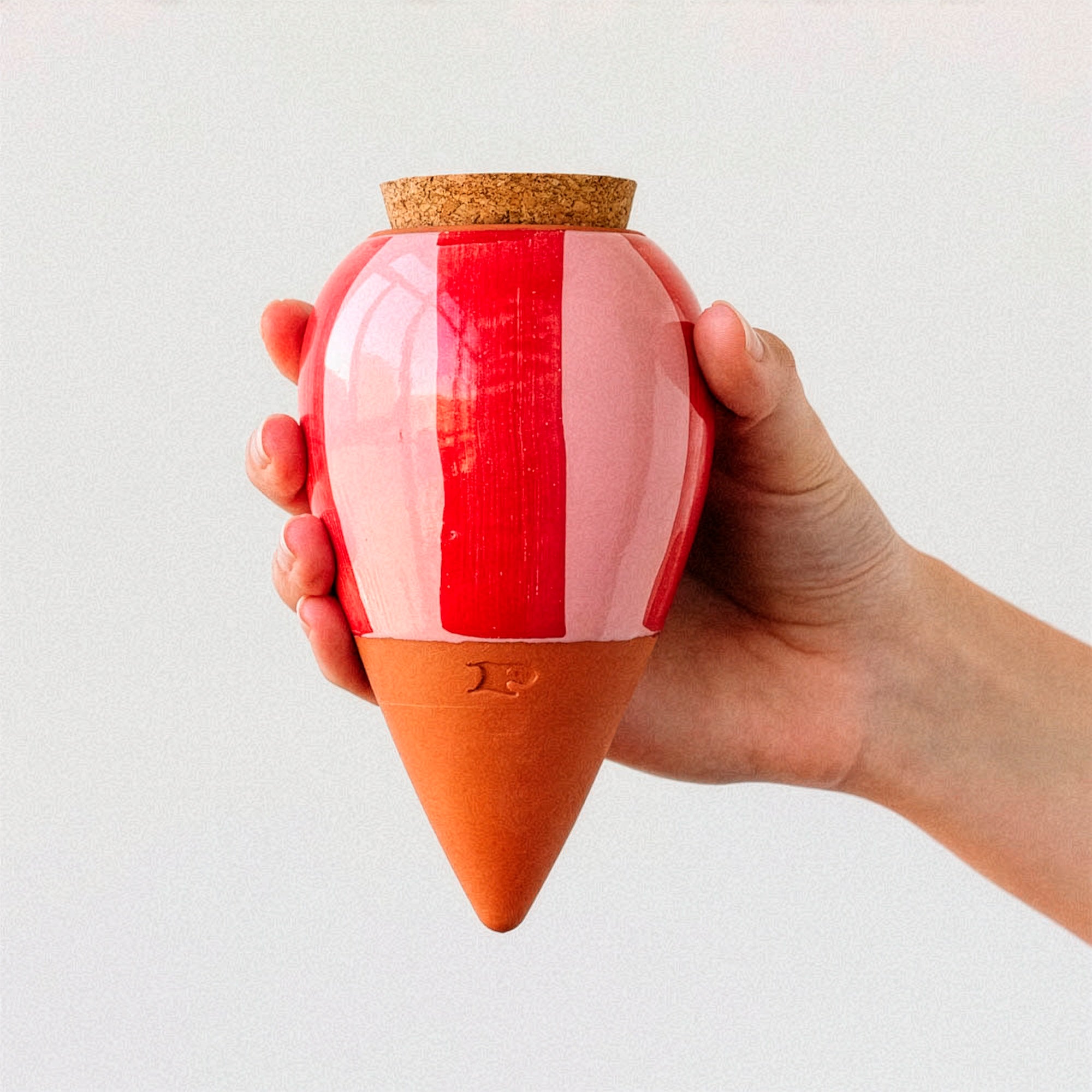 Bakker Entretien Olla hydratante Rayé rose rouge 250mL terracotta
