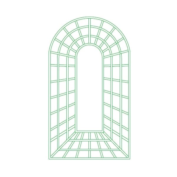 Ets Leneindre Trompe l'oeil panneau sapin vert 1,75x1 m