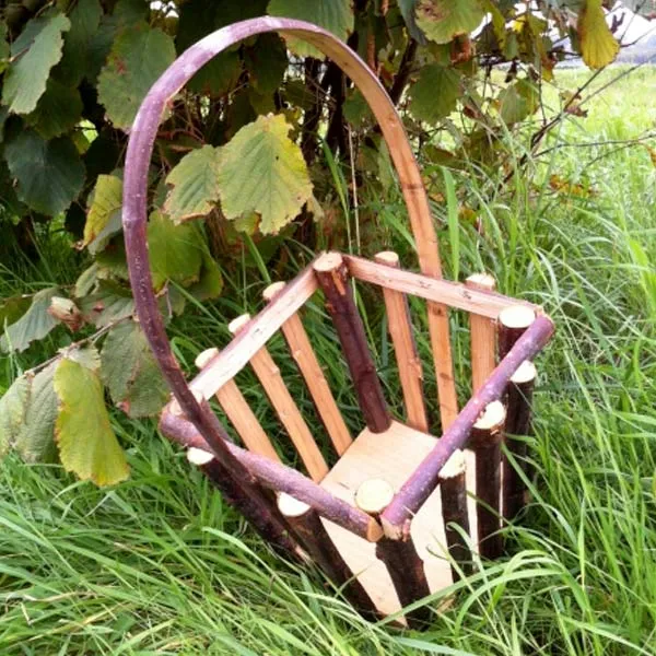 Ets Leneindre Panier châtaignier cache-pot fleur