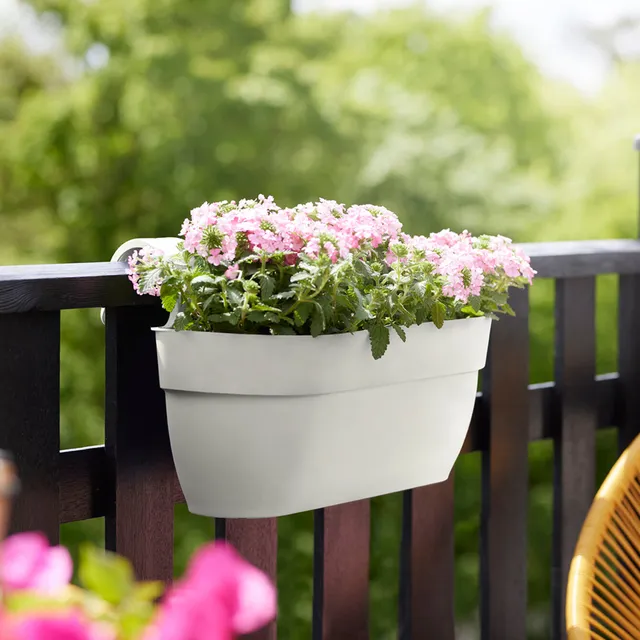 Bakker Vibia Campana jardinière balcon blanc soie 46cm