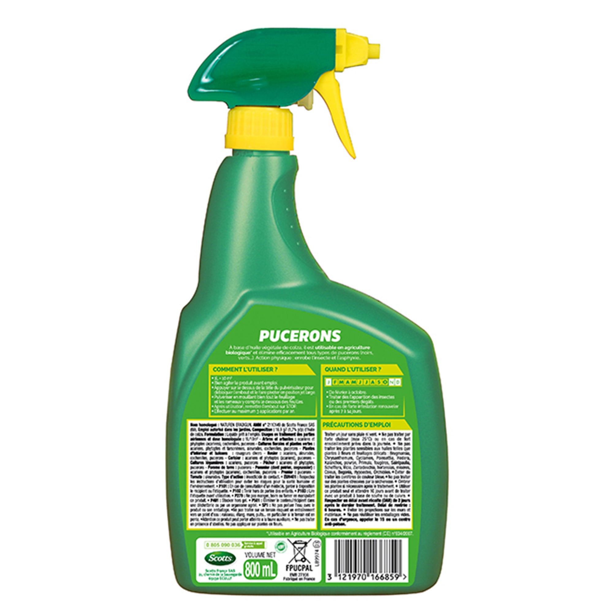 Fertiligène Anti pucerons prêt à l'emploi spray 800mL