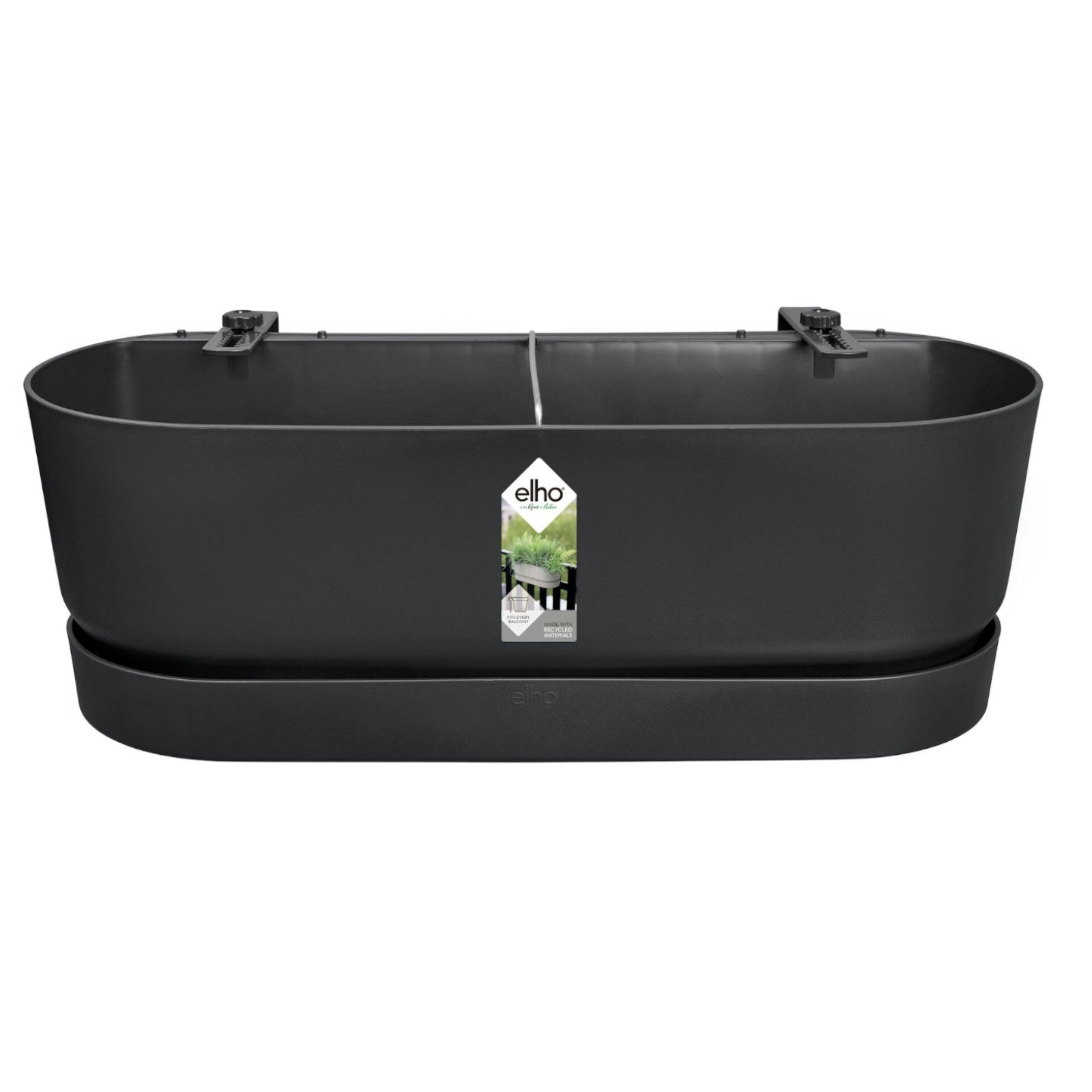 Elho Greenville Living balconnière noir 52 cm