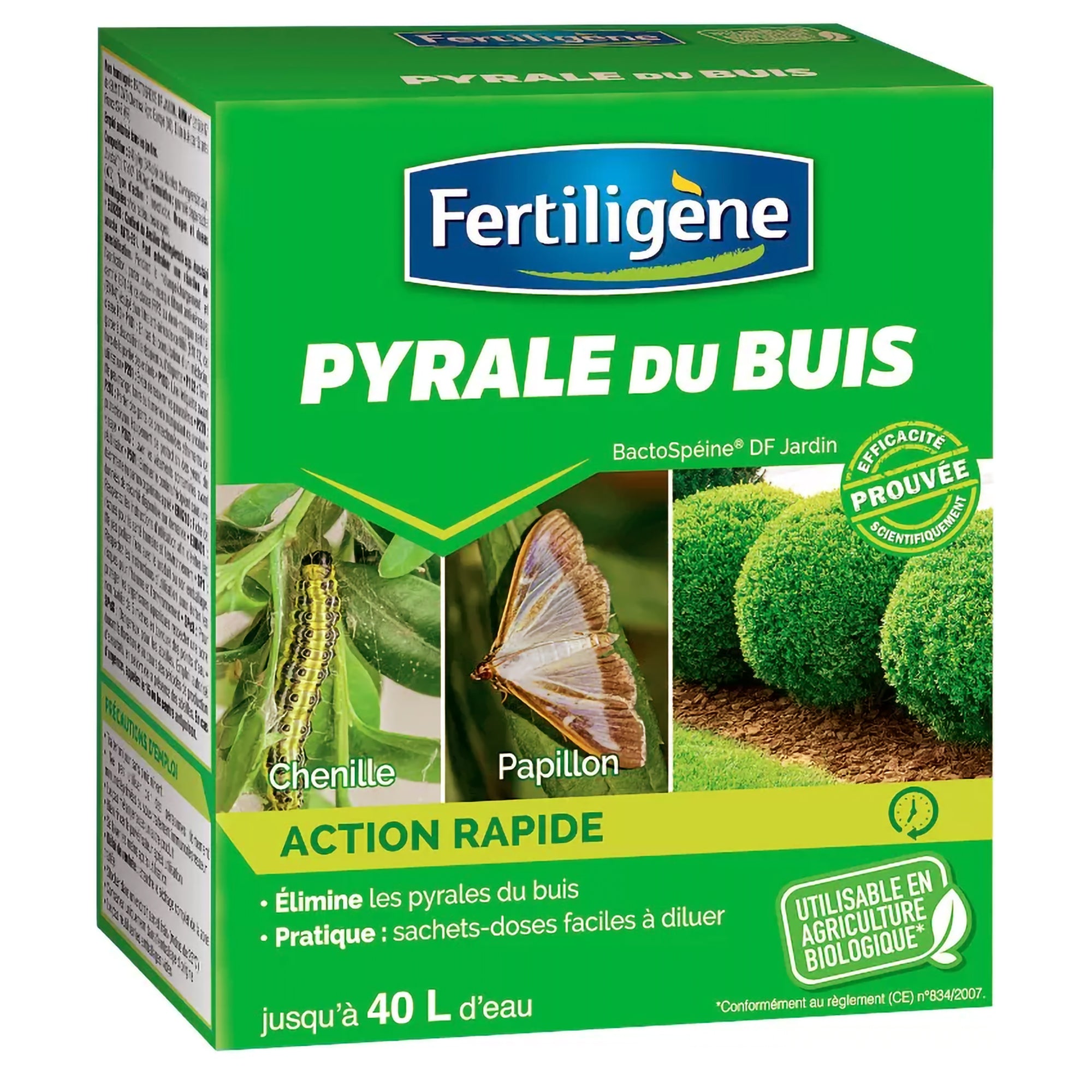 Fertiligène Insecticide pyrale du buis lot 8x20g chenilles