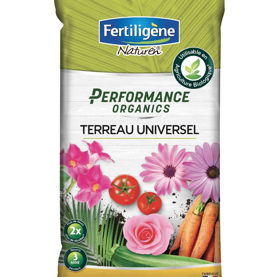 Fertiligène Performance Organics terreau universel 10L rempotage