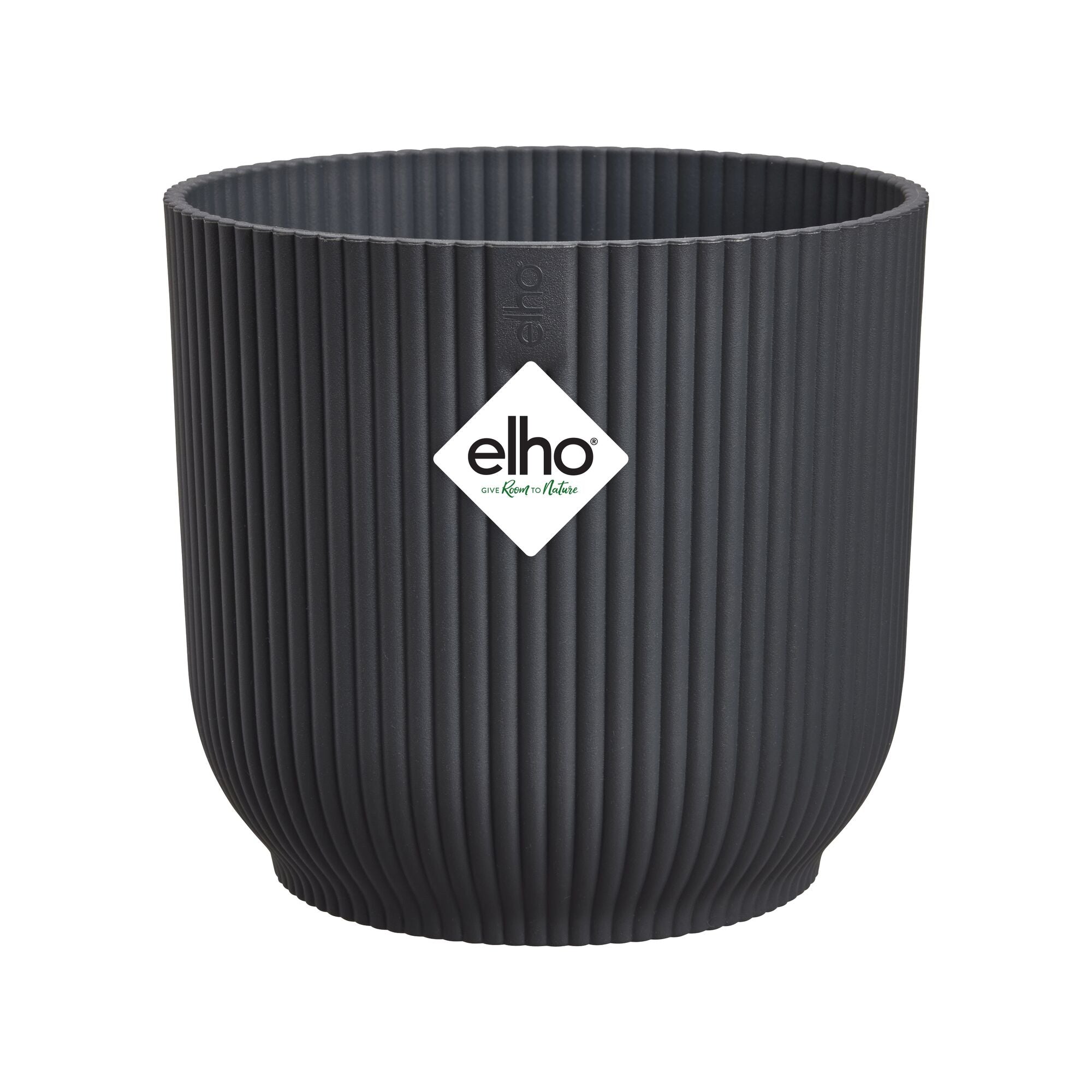 Elho Vibes Fold cache-pot rond anthracite 18cm mat