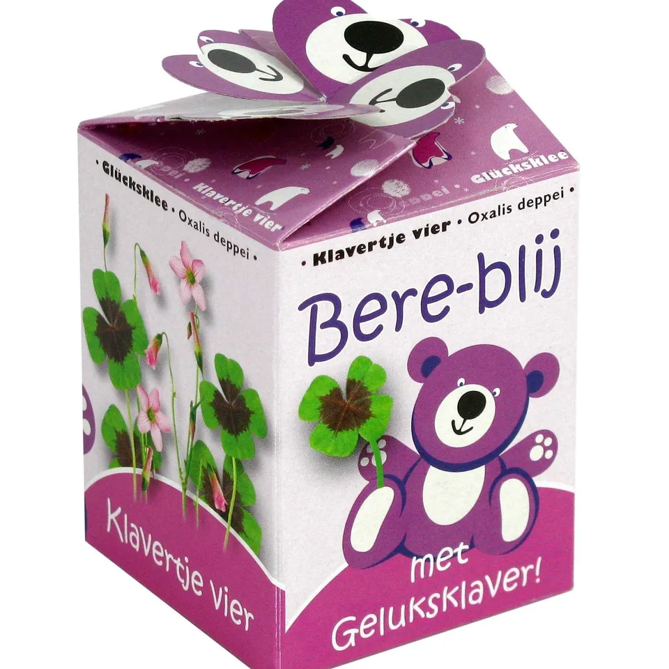 Bakker Trèfle 4 feuilles Happy Bear rose kit plantation fleurs roses