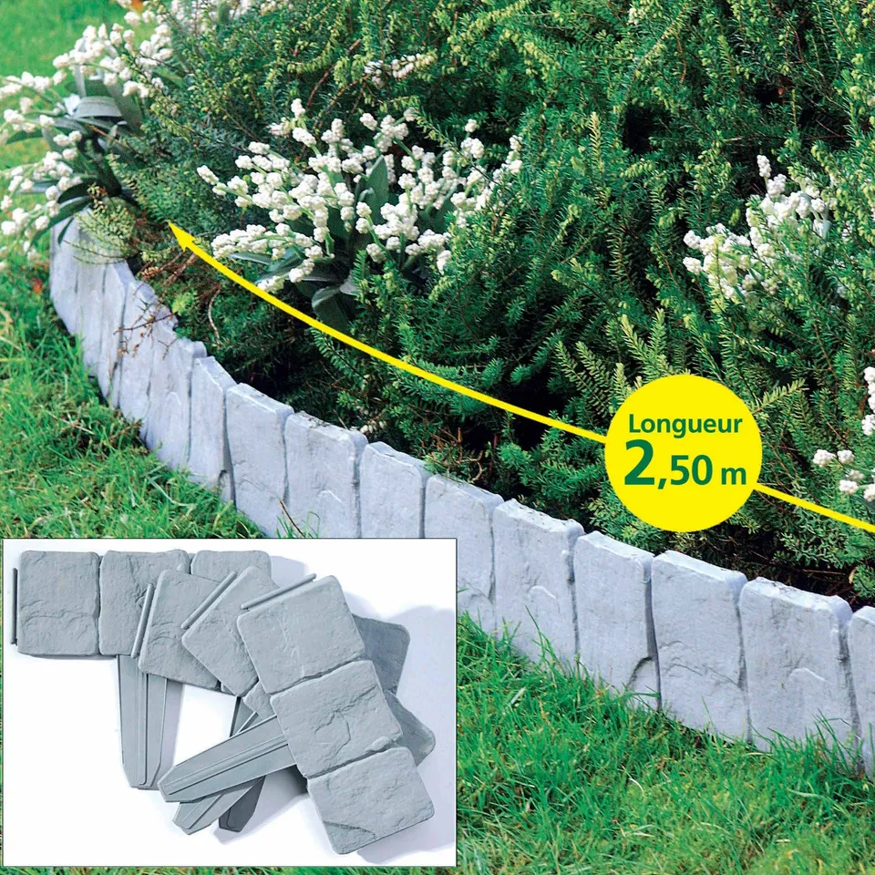 Bakker bordures forme pavé lot de 10 longueur 250cm