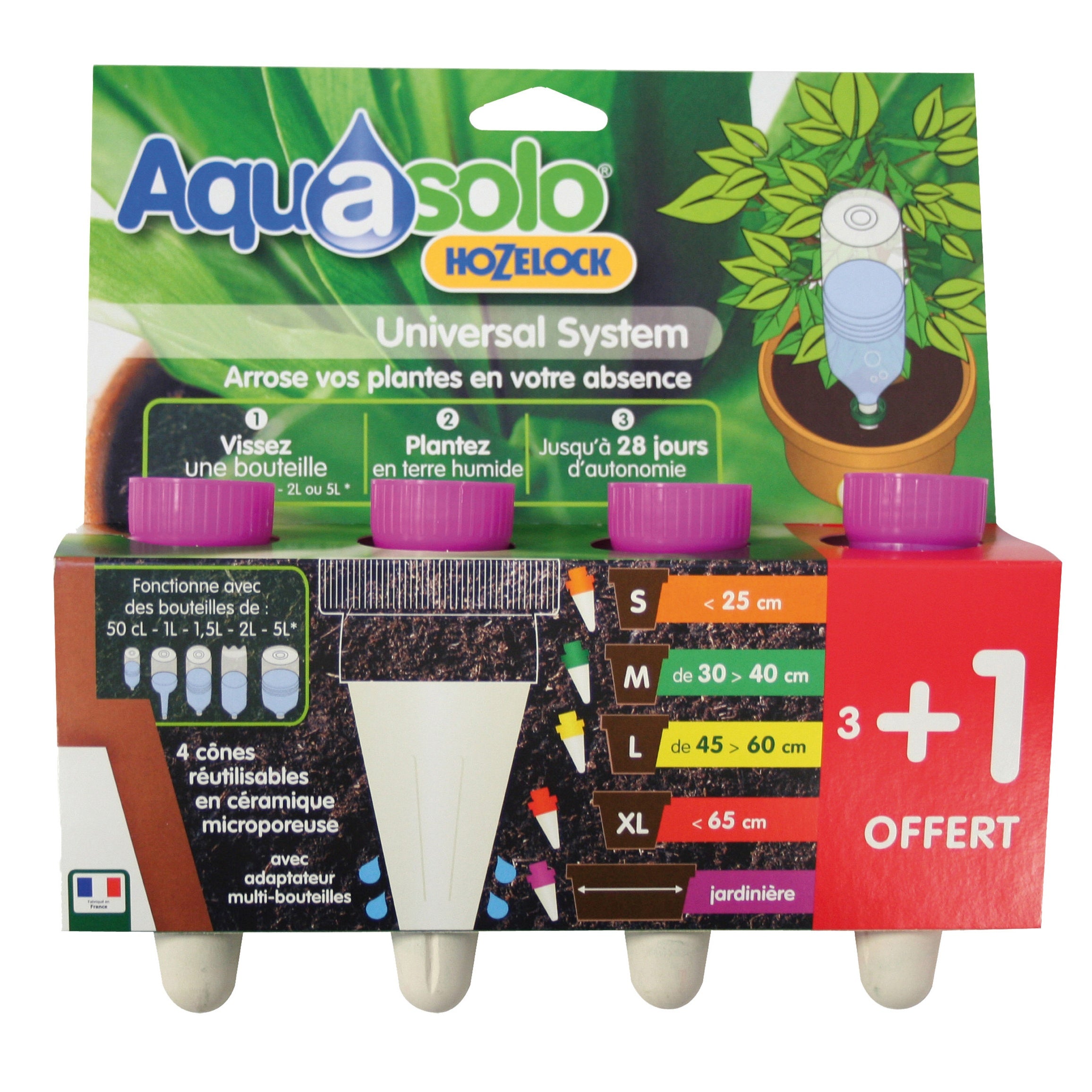 Hozelock Aquasolo cônes arrosage lot 4 mauve jardinières