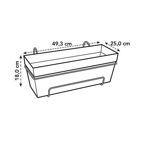 Bakker Elho Loft Urban jardinière anthracite 50cm pièce