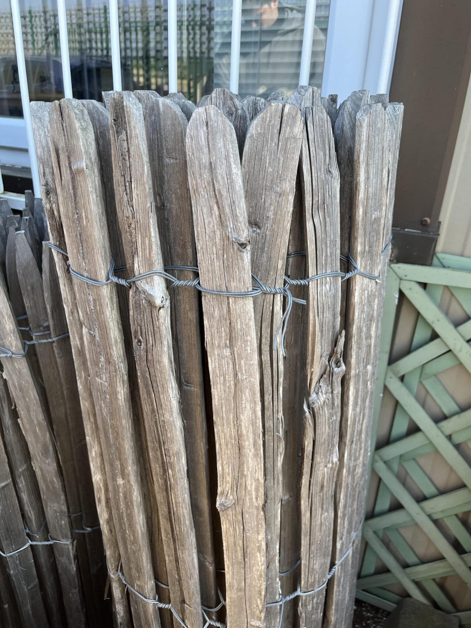 Ets Leneindre Ganivelle lattes plates clôture grise 1,20 m 5 m