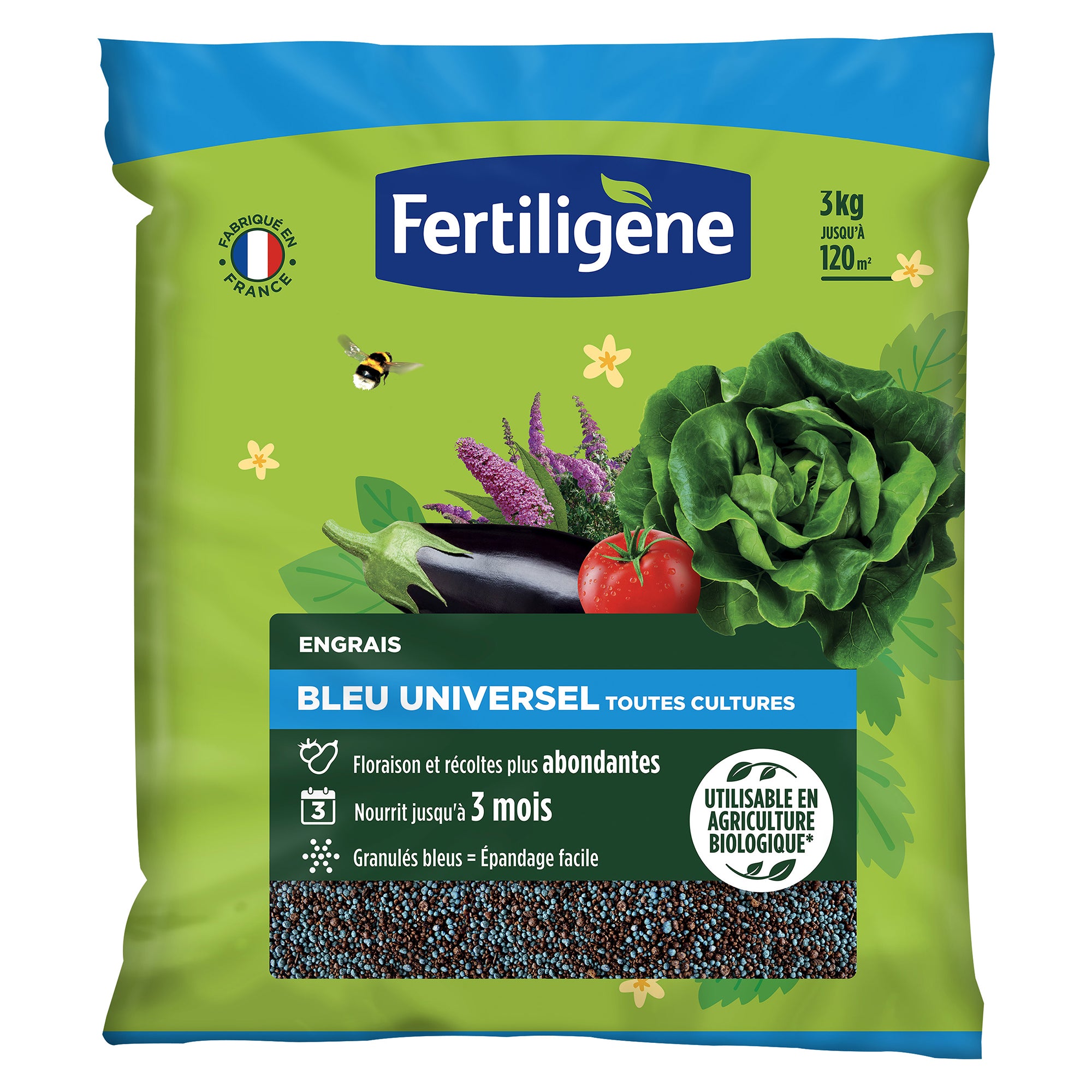 Fertiligène Engrais bleu universel 3kg jardin