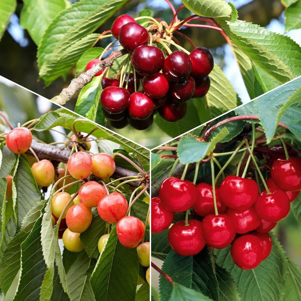 Bakker 3 mini-Cerisiers Burlat Van Napoléon mottes 40-50cm