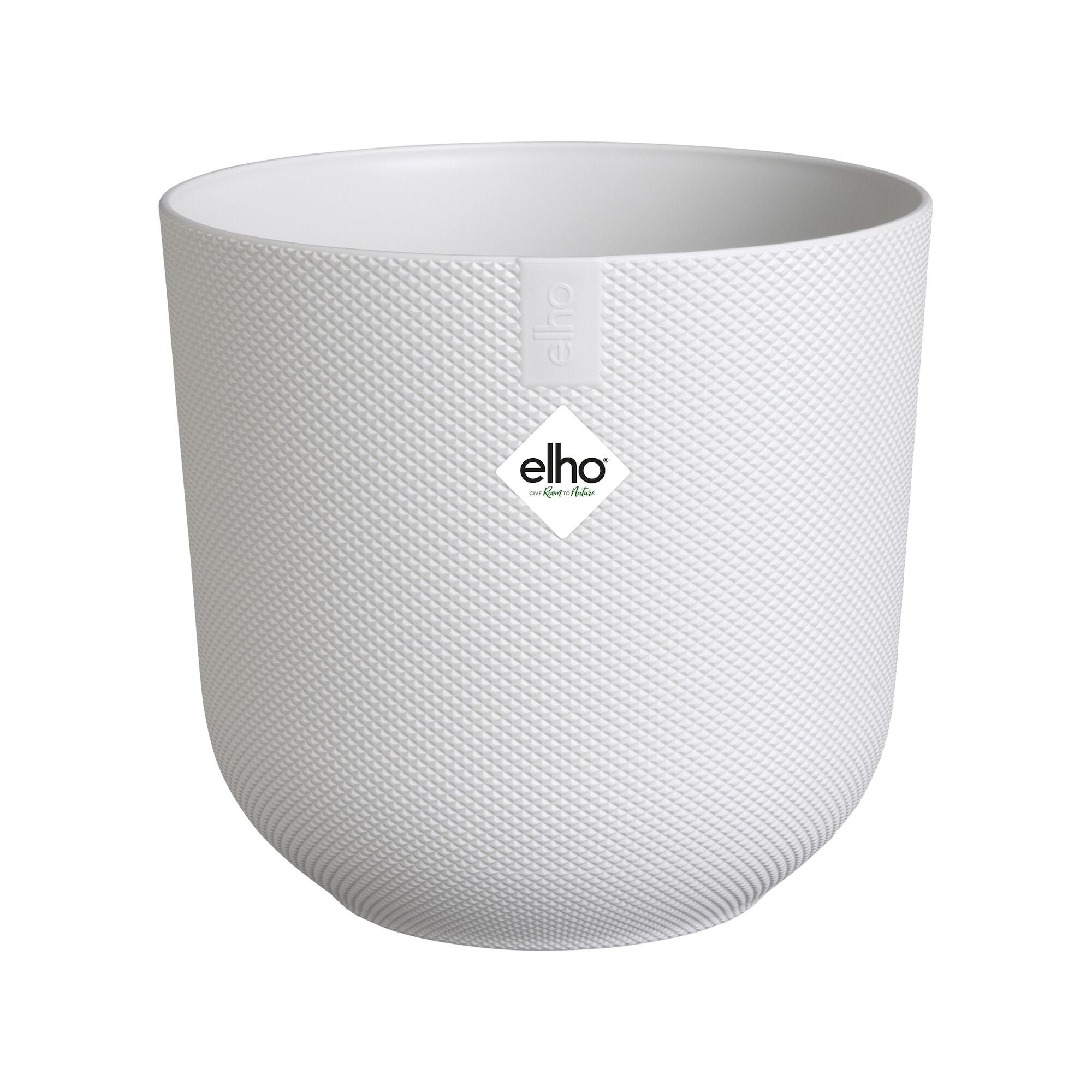 Elho Cache-Pot Jazz Rond Blanc Soie Plastique Ø14cm déco intérieur