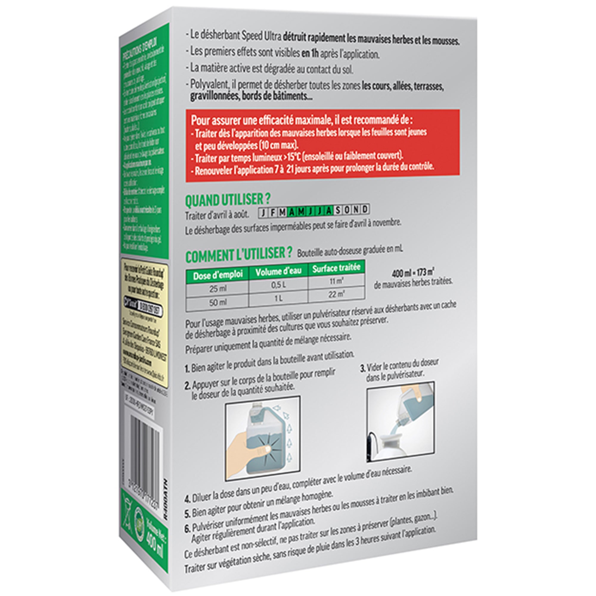 Bakker Round Up désherbant allées terrasses 400mL