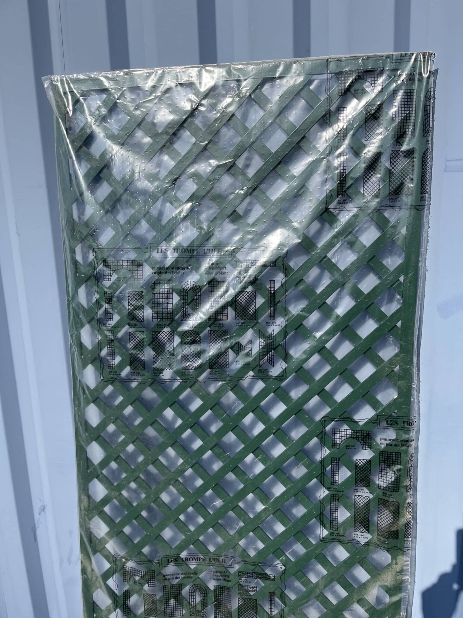 Ets Leneindre Carrées 45° 4 cm treillage 170x73 vert