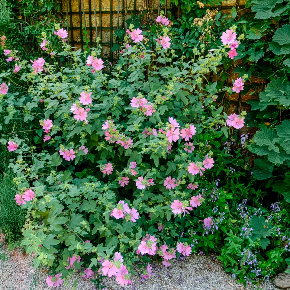 Bakker Lavatère arbuste rose 2 pots Ø 9 cm floraison longue