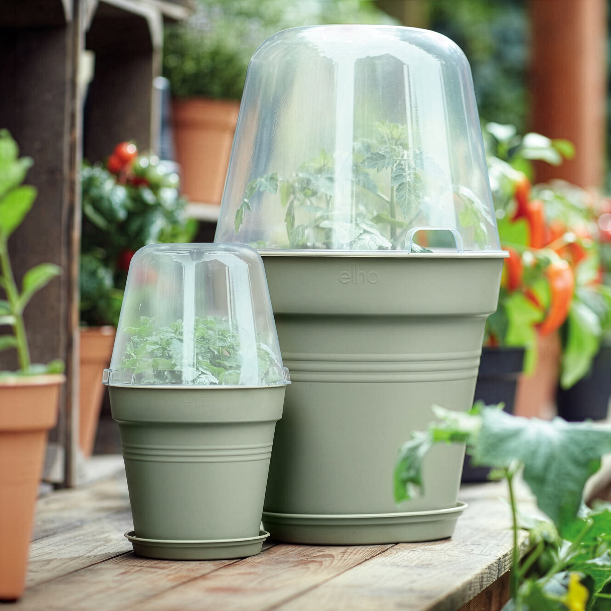 Bakker Pots Green Basics Vert pierre pot rond Ø 27cm plastique