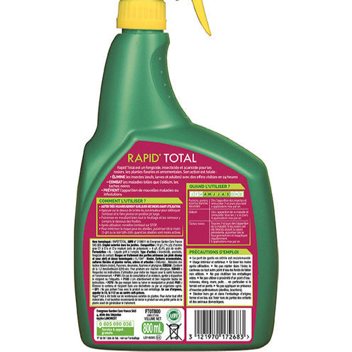 Fertiligène Rapid'Total traitement insectes maladies 800mL