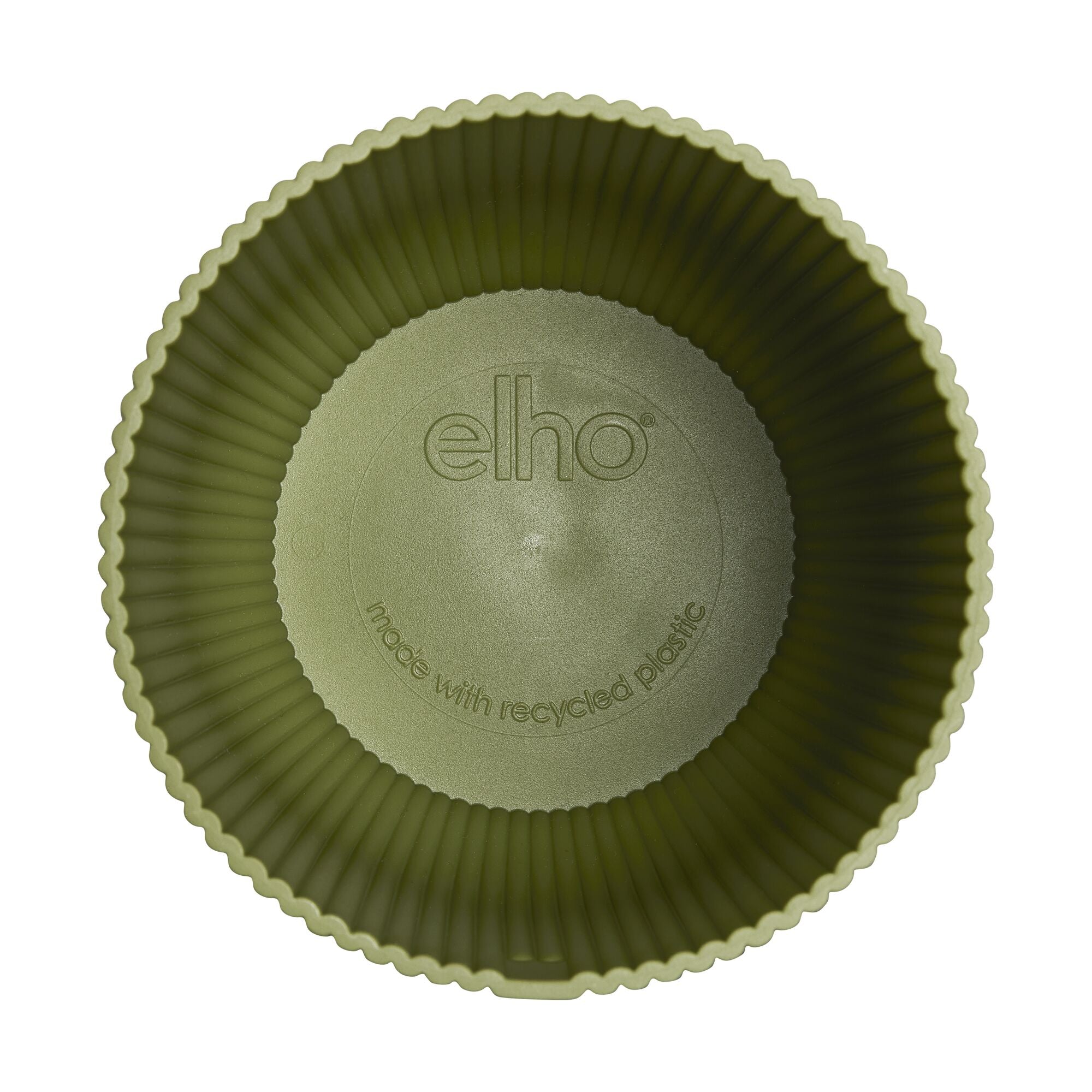 Elho Vibes Fold cache-pot rond Ø14cm vert fougère plastique mat