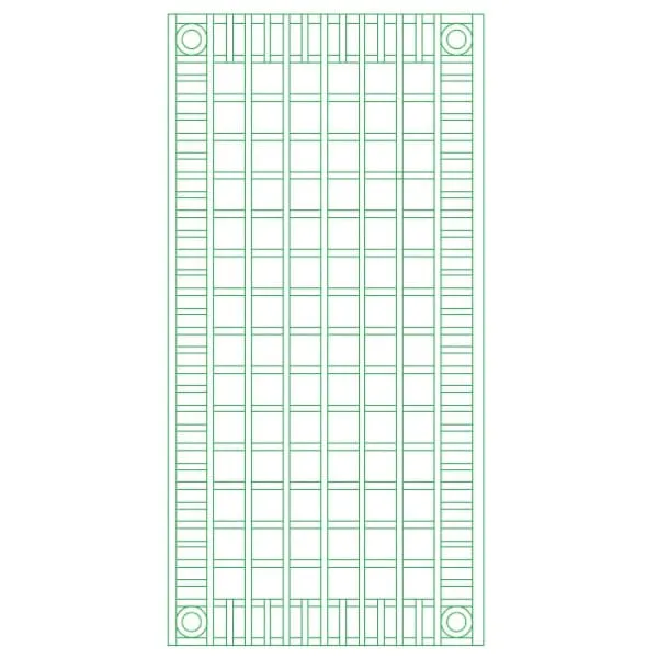 Ets Leneindre Panneaux Carrés 10 cm panneau avec frise sapin vert