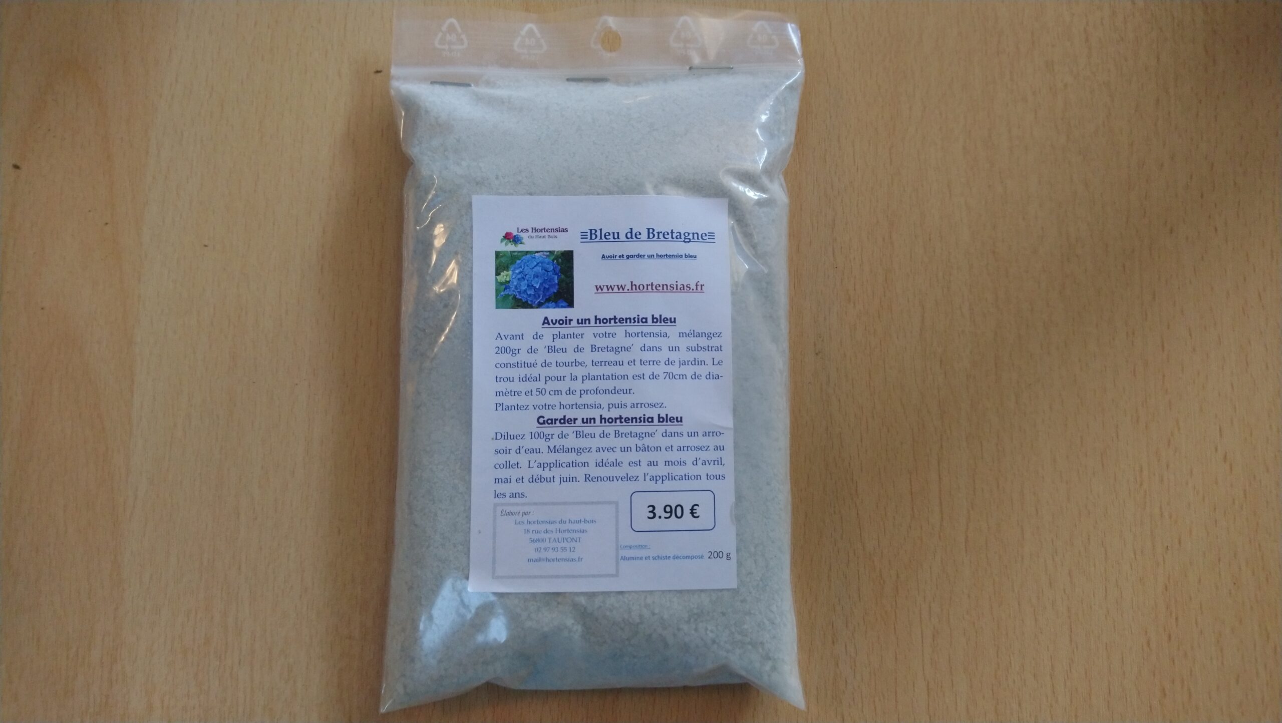 Les Hortensias du Haut Bois Bleu de Bretagne engrais 200 g